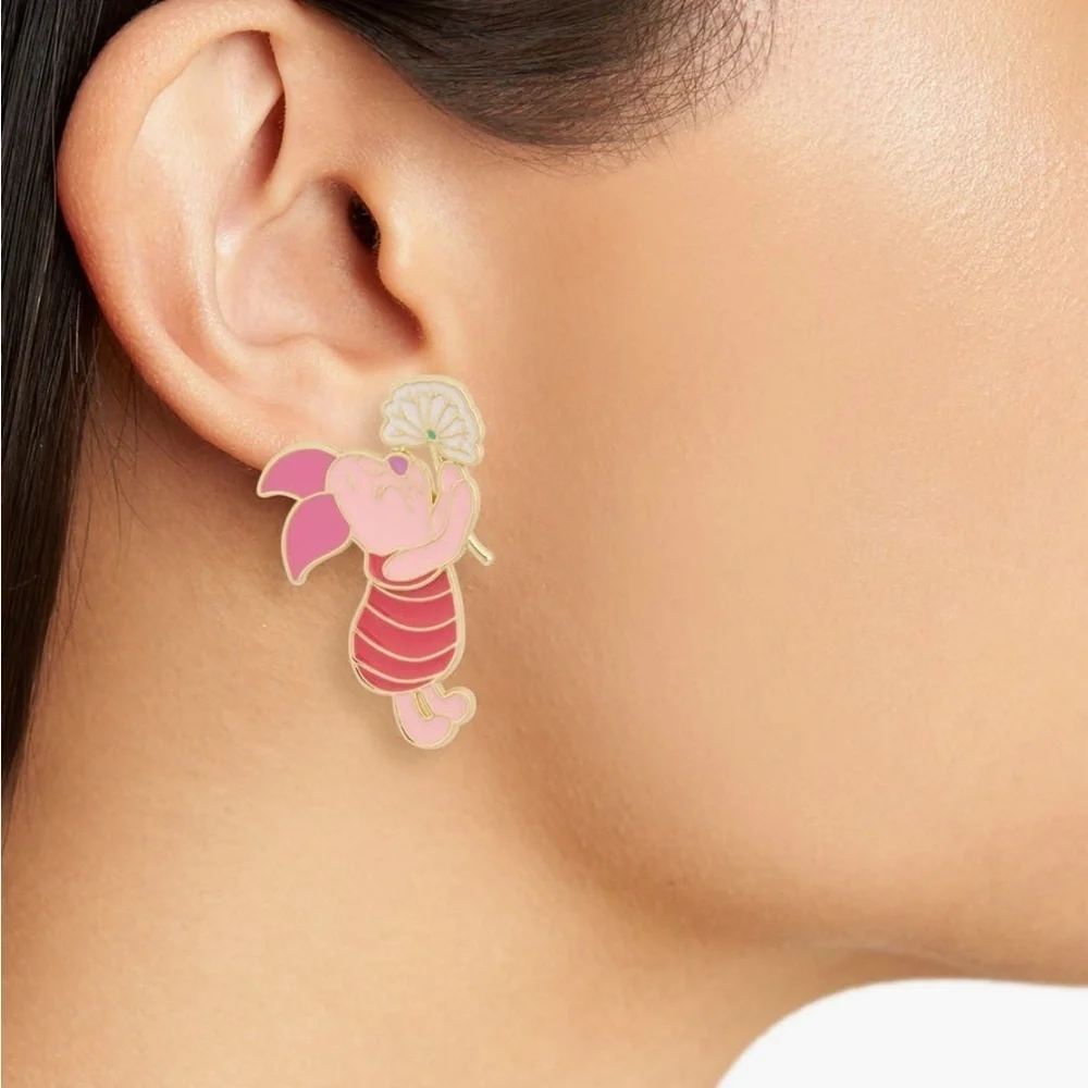 BaubleBar Disney Piglet Enamel Earrings NWT